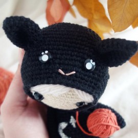 Miku, le petit chat d'Halloween : patron au crochet PDF