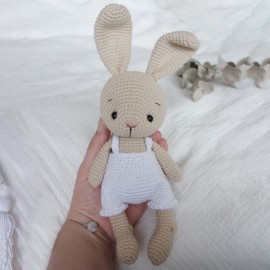 Patron lapin au crochet PDF – Doudou bébé, niveau débutant