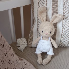Patron lapin au crochet PDF – Doudou bébé, niveau débutant