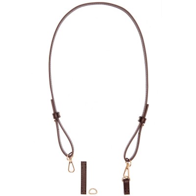 Bandoulière longues avec mousquetons, marron/or