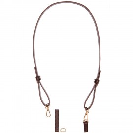 Bandoulière longues avec mousquetons, marron/or