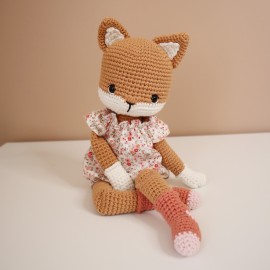 Kit Crochet Socquette, jolie renarde – Coffret Complet, Patron PDF