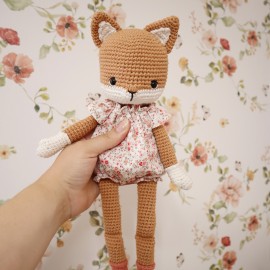 Kit Crochet Socquette, jolie renarde – Coffret Complet, Patron PDF