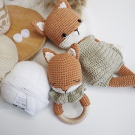 Hochet Socquette jolie renarde : Patron Au Crochet PDF