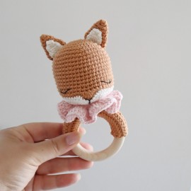 Hochet Socquette jolie renarde : Patron Au Crochet PDF