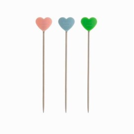 Epingles de marquage à bout rond coeur - Tulip (x9)
