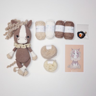 Kit Crochet Galopin, le cheval – Coffret Complet, Patron PDF