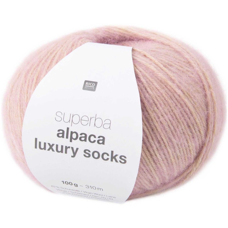 Fil Rico Superba Alpaca Luxury Socks réf.002 Rose