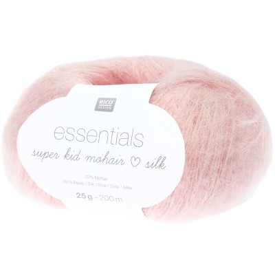 Fil Rico Laine Essentials Super Kid Mohair Loves Silk réf.003 Rose