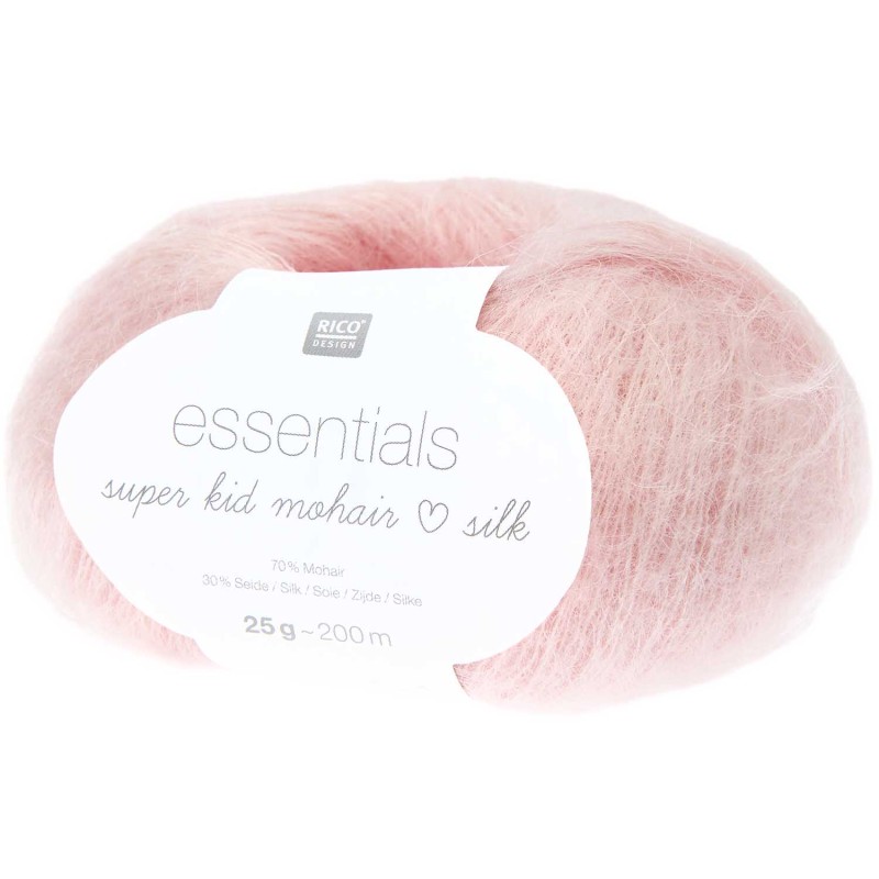 Fil Rico Laine Essentials Super Kid Mohair Loves Silk réf.003 Rose