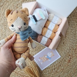 Kit Crochet Caramel, le chaton – Coffret Complet, Patron PDF