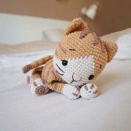 Kit Crochet Caramel, le chaton – Coffret Complet, Patron PDF
