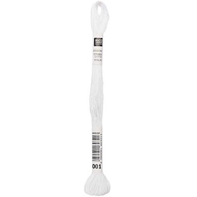 Fil à broder mouliné réf.001 Blanc