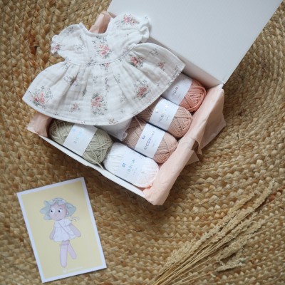 Kit Crochet Scarlett, jolie biquette – Coffret Complet, Patron PDF