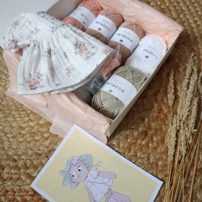 Kit Crochet Scarlett, jolie biquette – Coffret Complet, Patron PDF