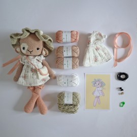 Kit Crochet Scarlett, jolie biquette – Coffret Complet, Patron PDF