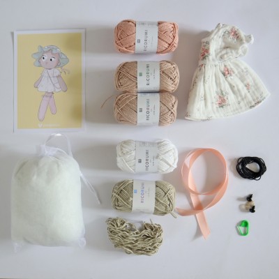 Kit Crochet Scarlett, jolie biquette – Coffret Complet, Patron PDF