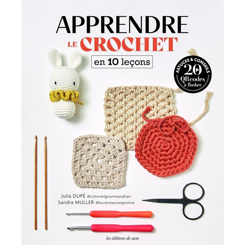 Livre "Apprendre le crochet en 10 leçons" Les éditions de saxe