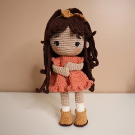 Kit Crochet Cannelle, demoiselle d'automne – Coffret Complet, Patron PDF