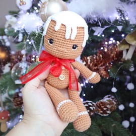 Kit Crochet Biscuit, bonhomme de pain d'épices – Coffret Complet, Patron PDF