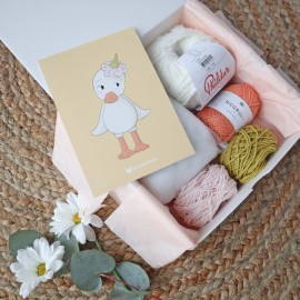 Kit Crochet Plume, mon petit caneton – Coffret Complet, Patron PDF