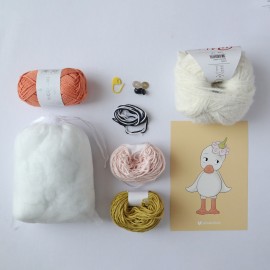 Kit Crochet Plume, mon petit caneton – Coffret Complet, Patron PDF