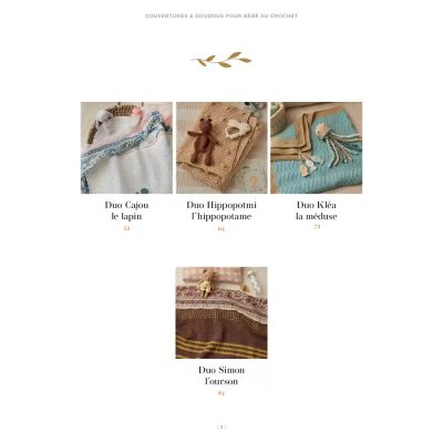 Livre "Couvertures & doudous pour bébé au crochet" Les éditions de saxe