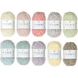 Coffret 10 pelotes de fil Ricorumi Nilli Nilli pastel