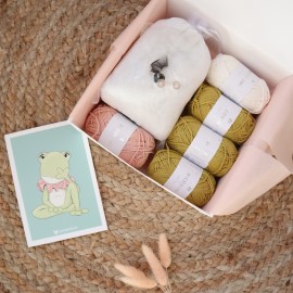 Kit Crochet Pénélope, la grenouille – Coffret Complet, Patron PDF