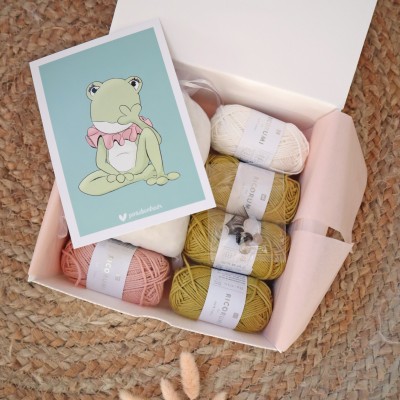 Kit Crochet Pénélope, la grenouille – Coffret Complet, Patron PDF