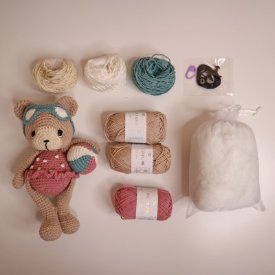 Kit Crochet Margotte, ma petite oursonne – Coffret Complet, Patron PDF
