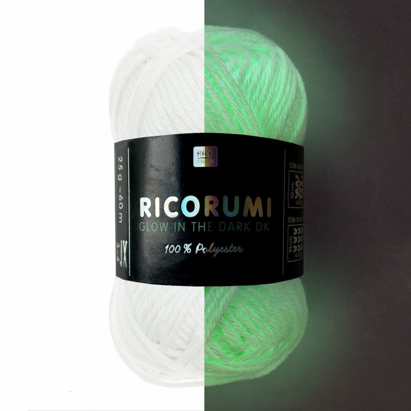 Fil Ricorumi phosphorescent réf.001 Blanc