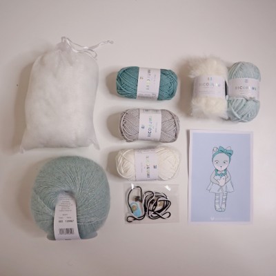 Kit Crochet Alaska, renarde polaire – Coffret Complet, Patron PDF