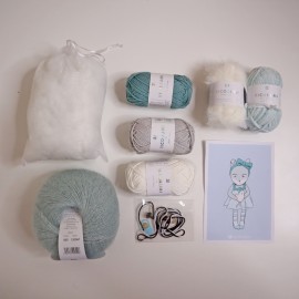 Kit Crochet Alaska, renarde polaire – Coffret Complet, Patron PDF