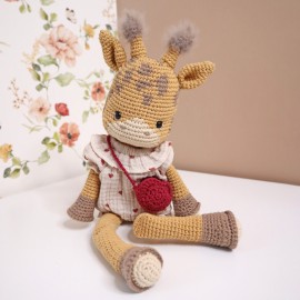 Kit Crochet Suzie, jolie girafe – Coffret Complet, Patron PDF