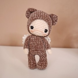 Câlinours, petit ours de la St Valentin : Patron Au Crochet PDF