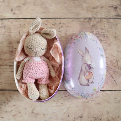 Mini Coton le lapin Rose - pièce unique peluche au crochet