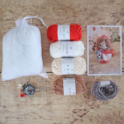 Kit Crochet Le petit chaperon rouge – Coffret Complet, Patron PDF