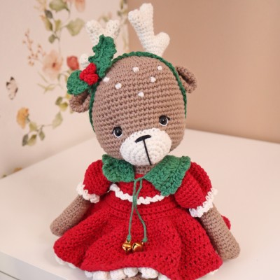 Patron Feuille de Houx Crochet Gratuit PDF – Décoration Noël