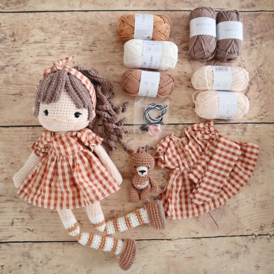 Kit Crochet Suzie, jolie girafe – Coffret Complet, Patron PDF