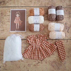 Kit Crochet Lison, jolie poupée et son doudou – Coffret Complet, Patron PDF