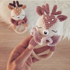 Anneau bois naturel pour hochet